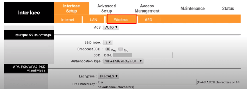 How to change BSNL WiFi Password