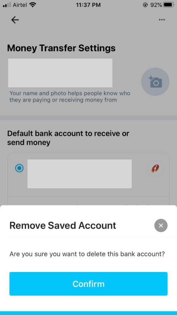 How to Remove Bank Account from Paytm