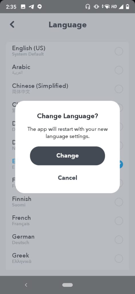 How to Change the Language on Snapchat