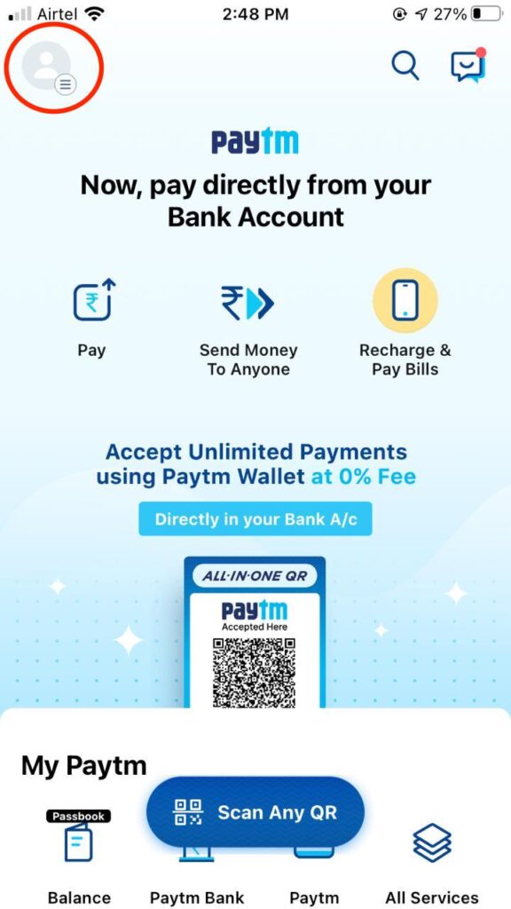 How to Remove Bank Account from Paytm - Easy 6 steps (With screenshots) 3