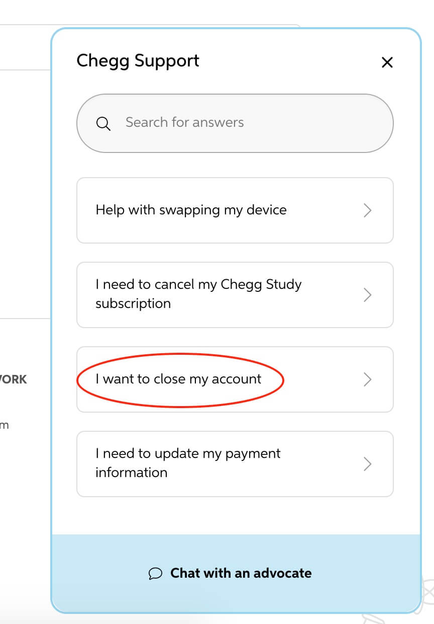 How to Delete Chegg Account - Easy Steps ( With Screenshots) 2