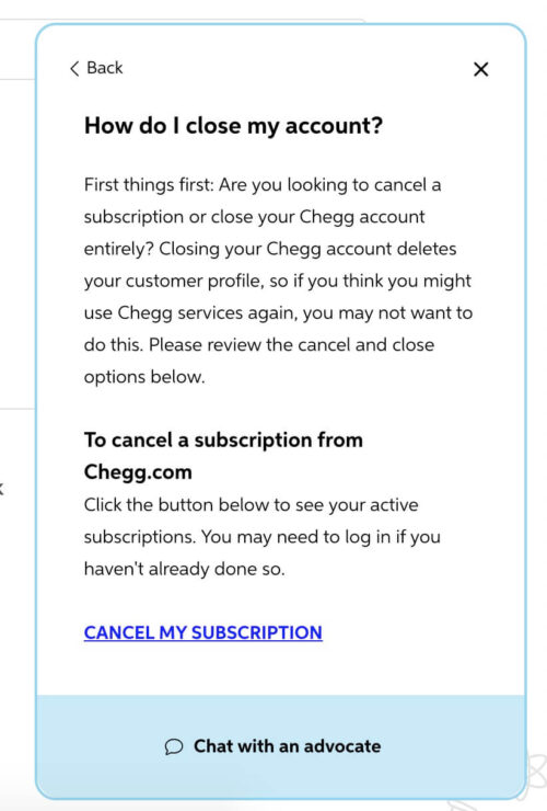 how to delete chegg account live chat window2 e1623090806713
