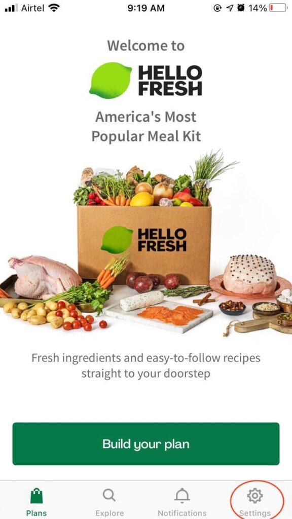 Delete hellofresh account